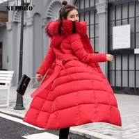 needbo winter jacket women with fur hood plus size warm long winter jacket and coat for women doudoune down coat lady parka