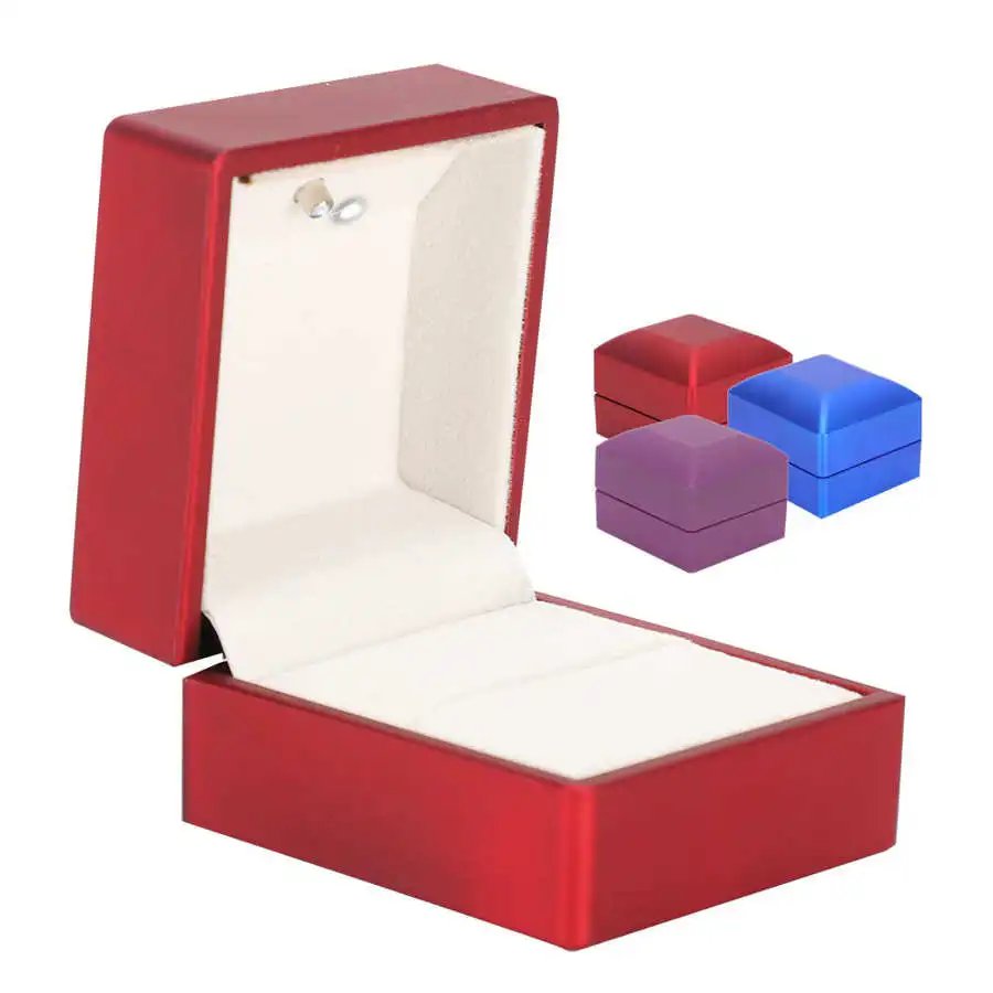 Кольцо коробка с светодиодный светильник дисплей ювелирных изделий Подарочная