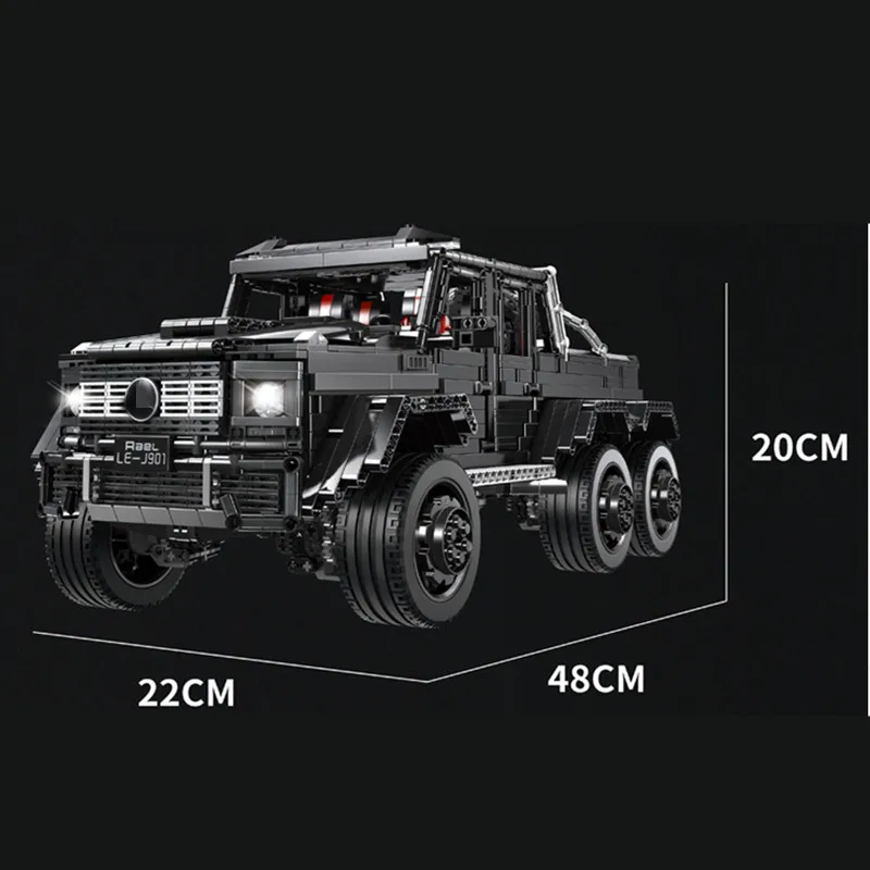 Teachnic комплект RC мс 2425 G63AMG 6X6 LAND CRUISER модель автомобиля SUV кирпичи прохладный черный