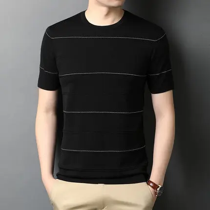 

Summer men's business casual short sleeve t-shirt 7966