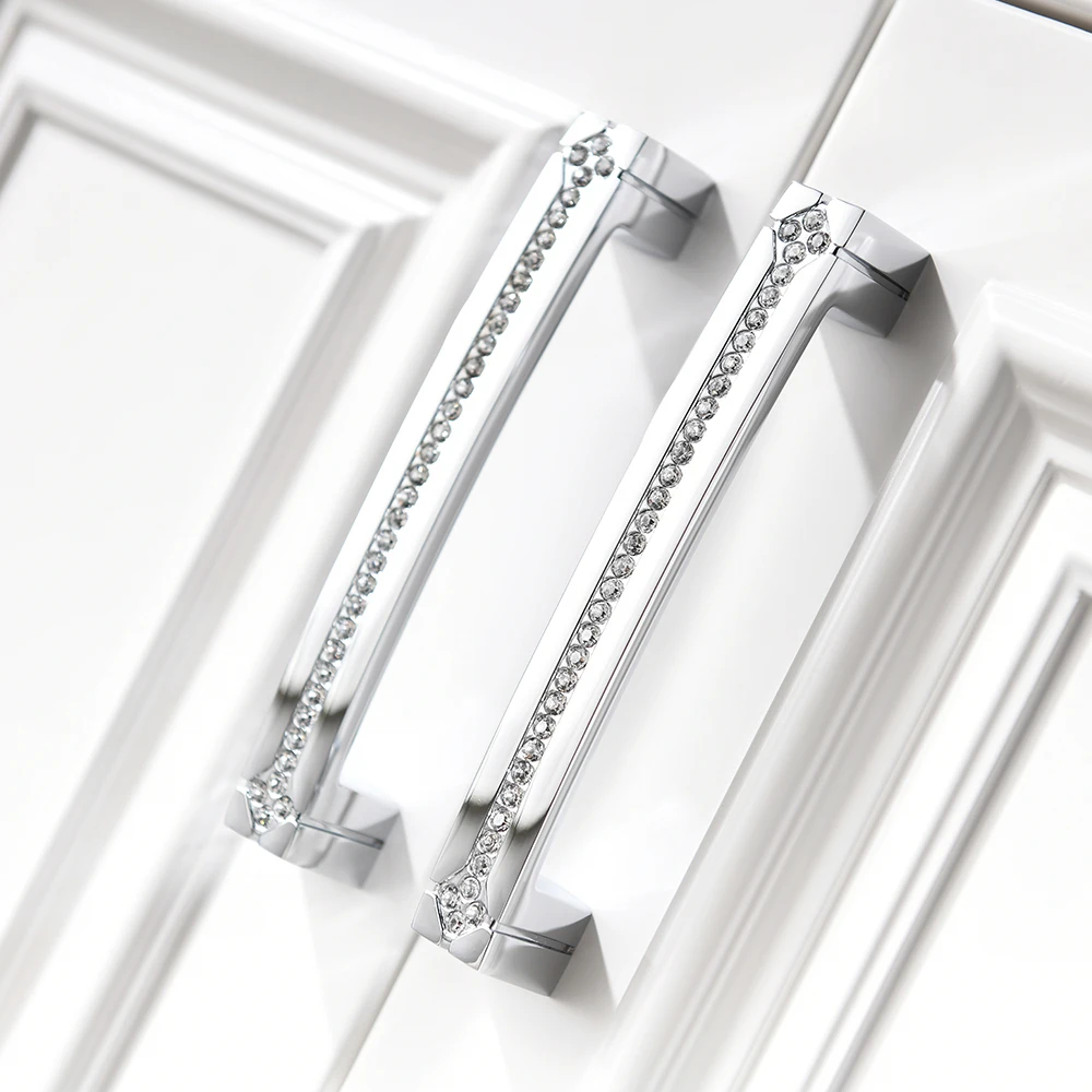 Ручки для шкафа из цинкового сплава 1 шт. ручки мебели чешского хрусталя и алмаза