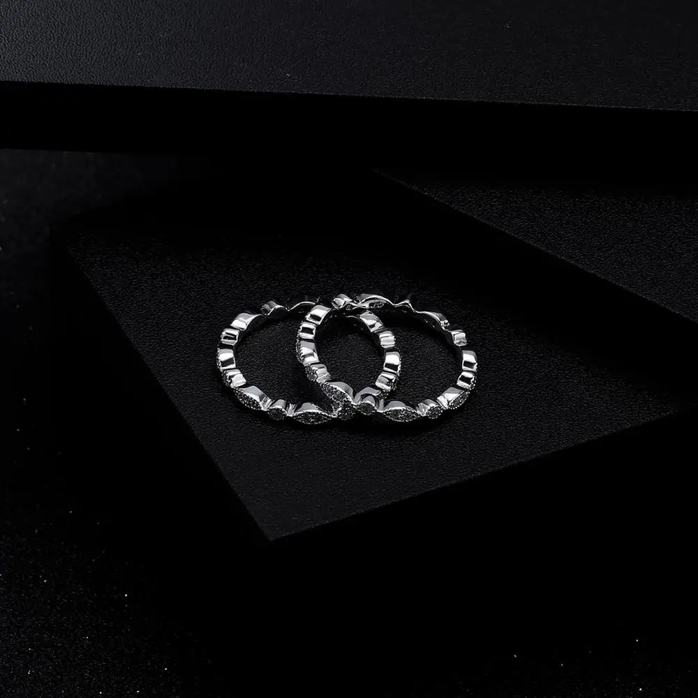 GEM'S балетная тиара вечность Муассанит кольцо 925 пробы серебро обручальное кольцо для женщин ювелирные украшения(0.27Ct 1,2 мм EF цвет