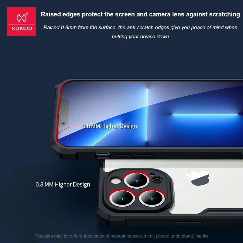 2021 чехол для iPhone 12 13 Pro Max XUNDD подушки безопасности противоударный прозрачный Apple