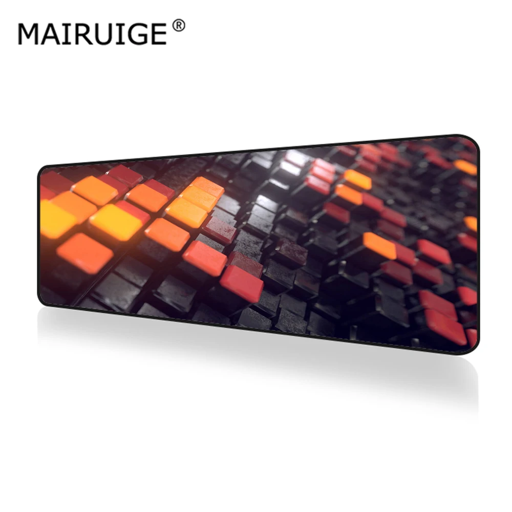 

Mouse Pad 90x40/80x30cm Black Geometric Rhombus Abstract 3D Big DIY Custom Game PC Game Custom Desktop Pad Gamer Mousepad XXL