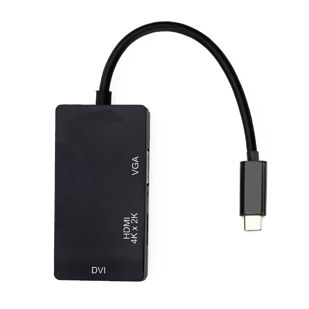 USB-C USB3.1 Type-c на HDMI 4 к VGA DVI 1080P Кабель-адаптер для Samsung S8 Macbook Pro Dell XPS 13 15 Thunderbolt 3 |