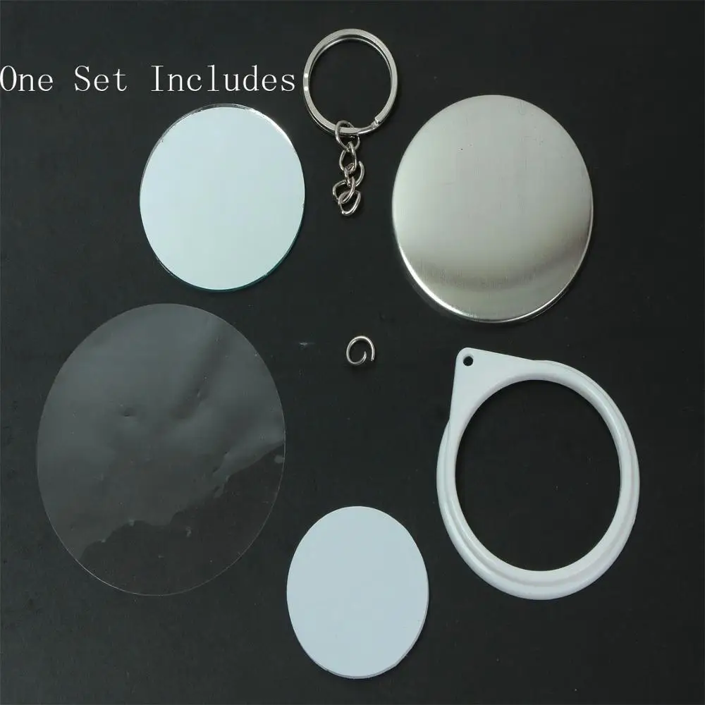 

1000 шт. DIY 58 значок кнопки мм Запчасти зеркало брелок сырья Материал значок кнопки поставки зеркало брелок Blanks футболки для девочек 1000 шт/упак...