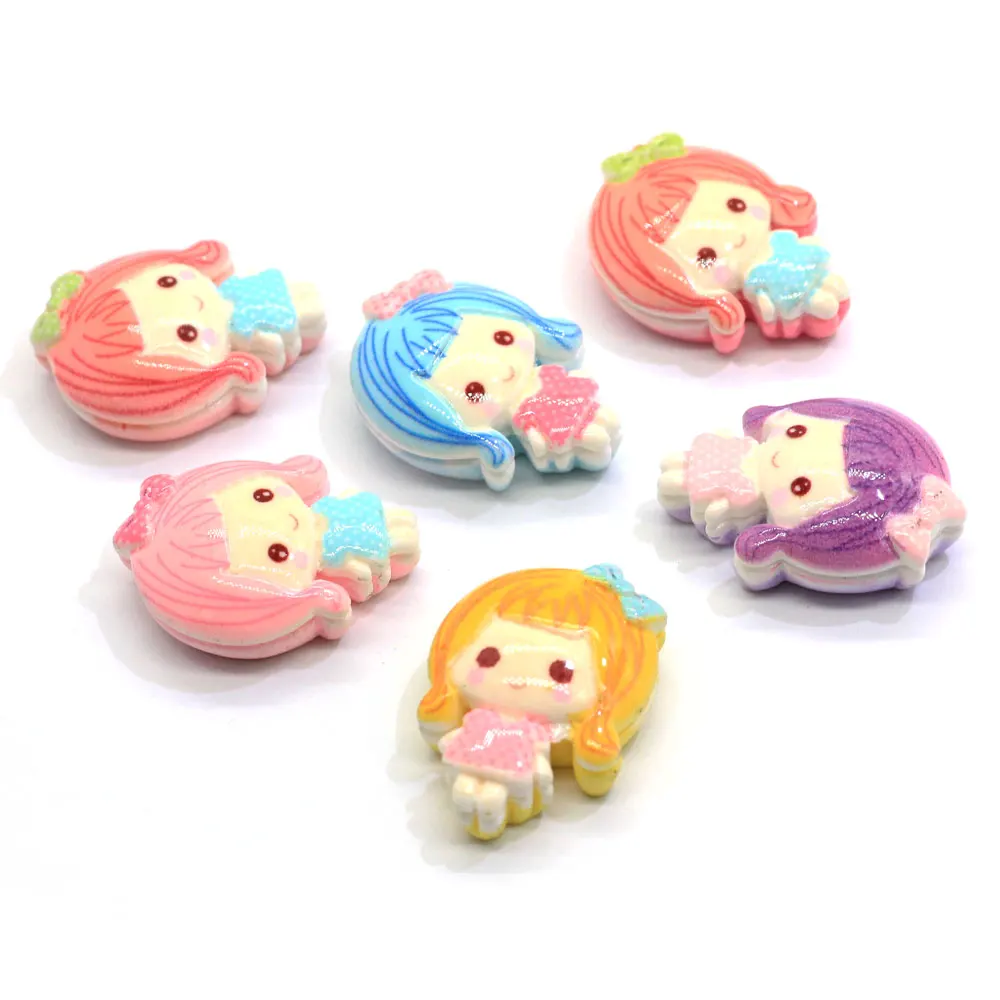 Новое поступление 2021 25 мм мультяшная девочка плоская задняя сторона милые