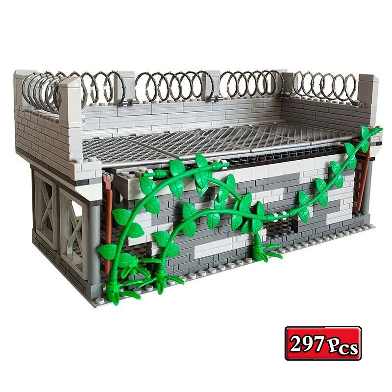 

Military Series Shooting Game Simulation Training Base Barbed Wire Castle MOC Collection Model Building Blocks Bricks Toys Gifts
