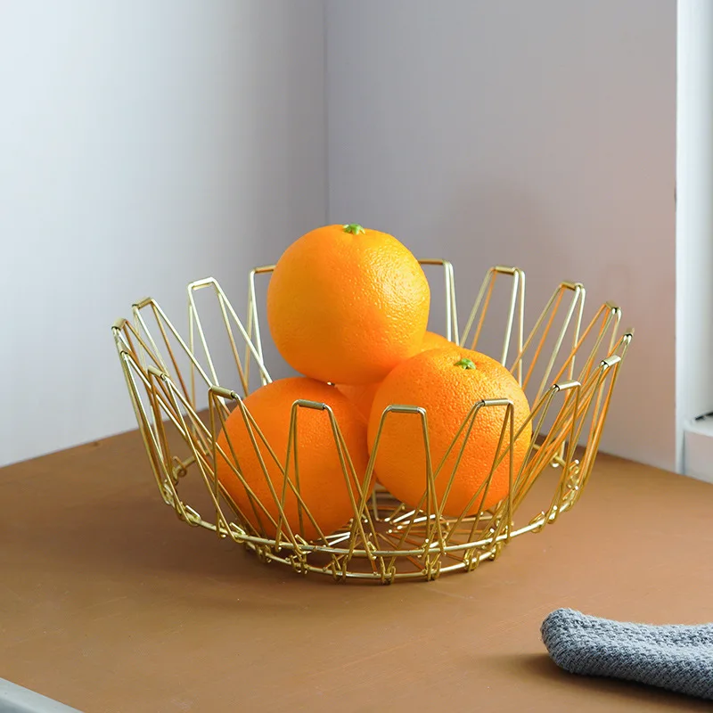 

Creative deformation storage fruit basket multifunctional desktop storage basket living room home hollowed out dry fruit tray