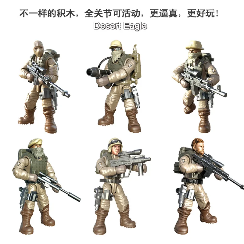 Новинка 2020 6 шт./компл. фигурки героев специального военного армии боевые блоки