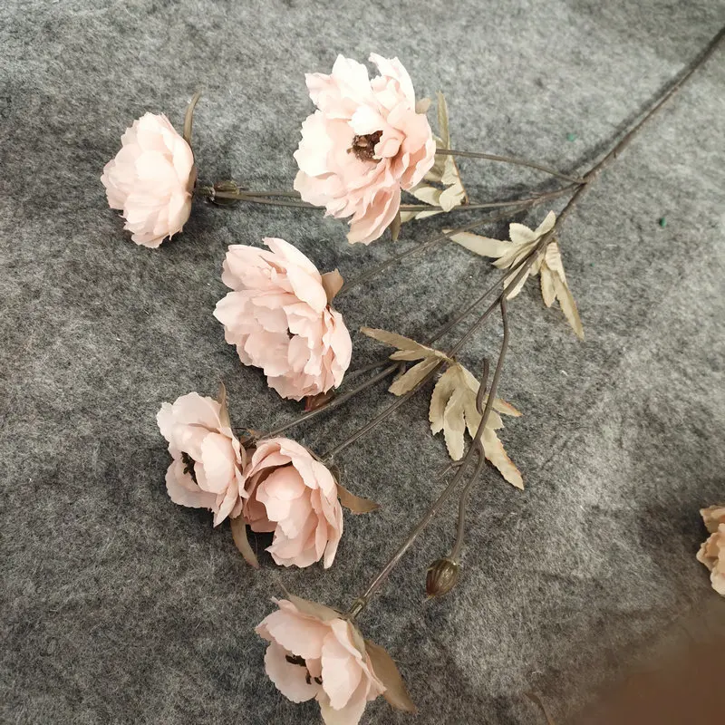 

6 Fork Oil Painting Peony Photography Decoration Wedding Supplies Home Decoration Artificial Bouquet