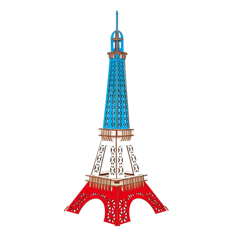 Всемирно Известные здания 3D красочная головоломка деревянная модель