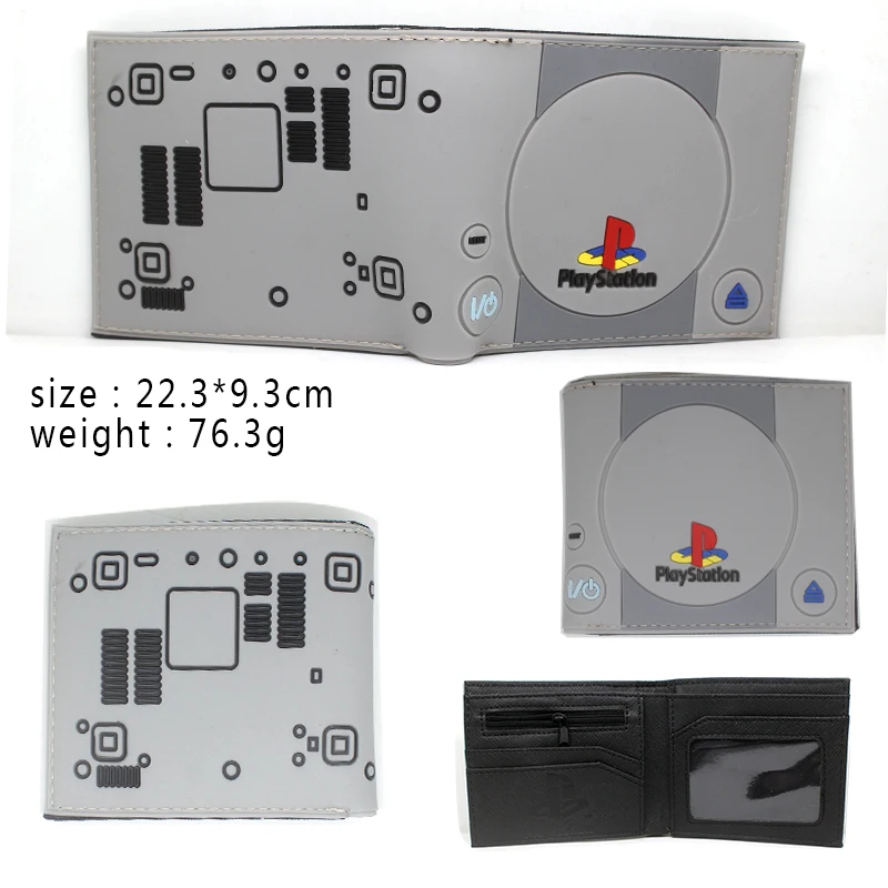 Кошельки разных цветов с 3D принтом для Playstation carteira, сложенный кошелек из ПВХ с карманом для монет, креативный подарок для мужчин и женщин, кошелек для игр - Цвет: N-18