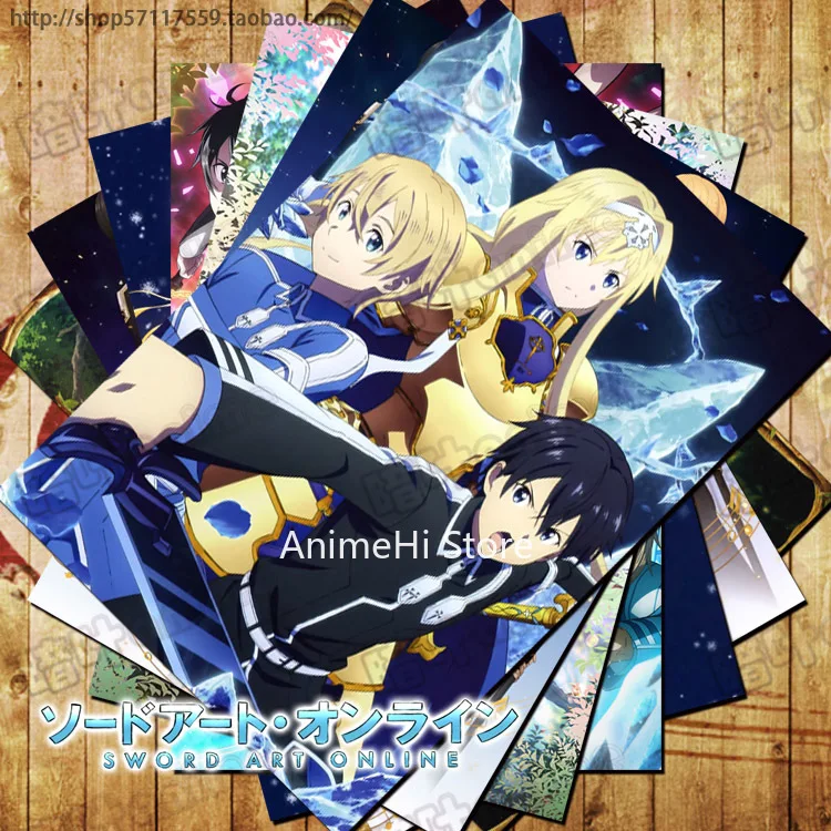 10 шт./партия Аниме Sword Art Online алисизация: плакаты Сан Eugeo Алиса: безумие