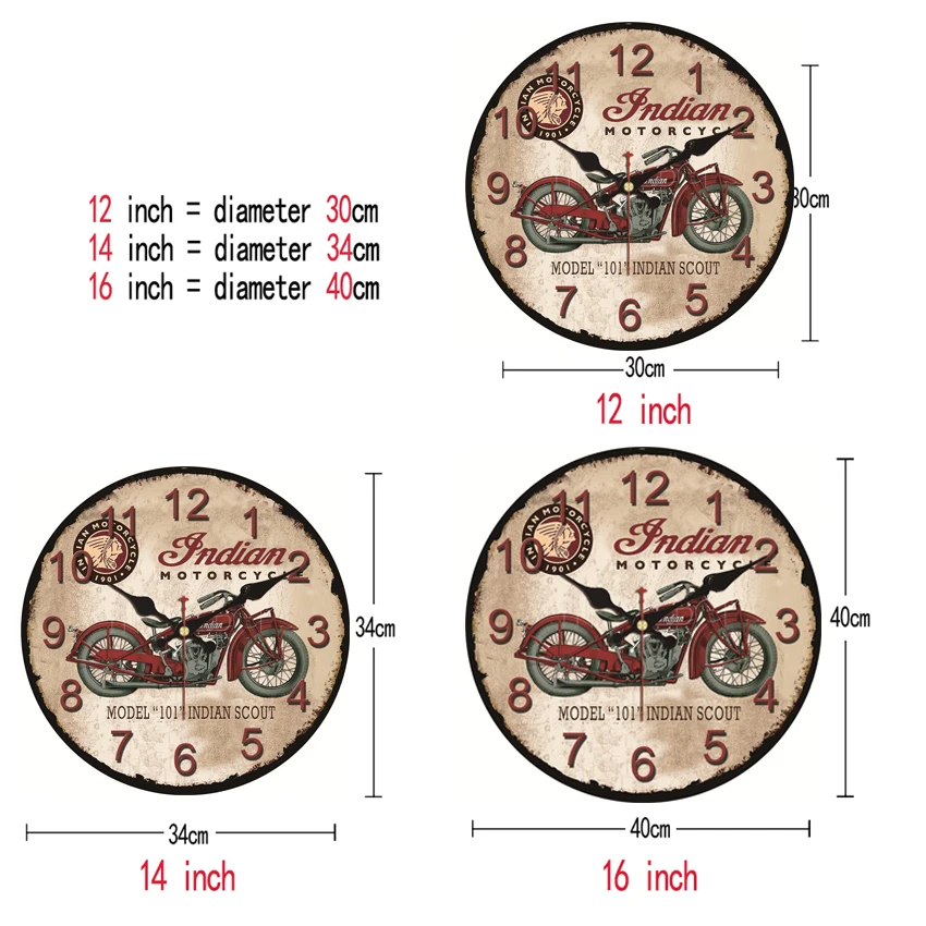 Большие бесшумные настенные часы автомобиль гараж искусство Винтаж современные