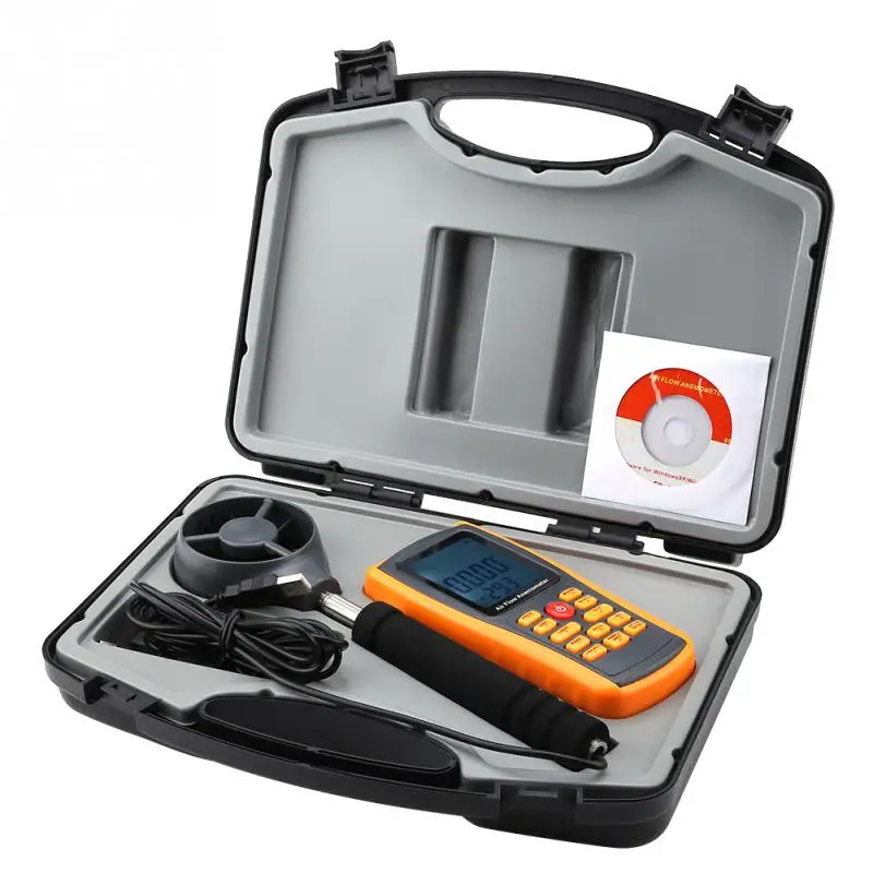 Воздушный ветер скорость весы цифровой метр GM8902 + ЖК-дисплей анемометр Поток