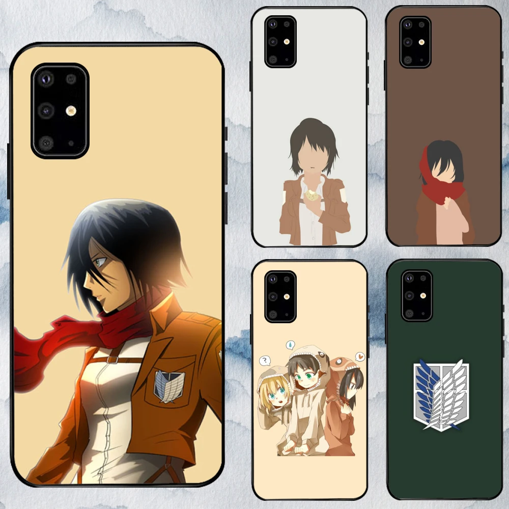 

Phone Case for Samsung Galaxy S21FE S21PLUS S21ULTRA S20 S10 S9 S8 Plus Cover Luxury Silicone Funda Attack on Titan Mikasa