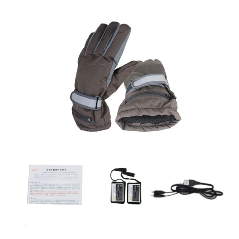 

Outdoor Motorcycle Warm heated Gloves Hand Back Heating SKiing Waterproof Full Finger Gloves 2000MAH 4 HOURS KEE WARM Lithium