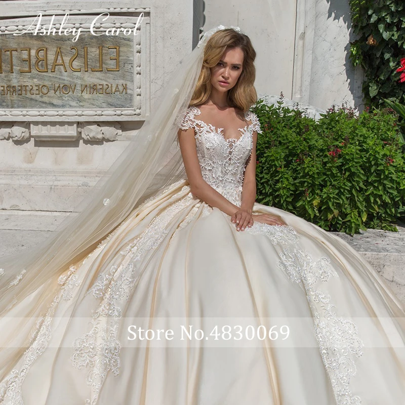 MarryingHoney a linha vestidos de casamento 2020 querida luxo frisado apliques botão princesa noiva catedral vestidos de noiva