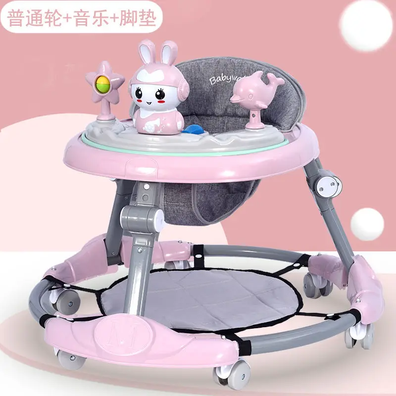 Andador multifuncional para bebés, andador antideslizante para bebés, se puede colocar, plegable, de 6 a 18 meses