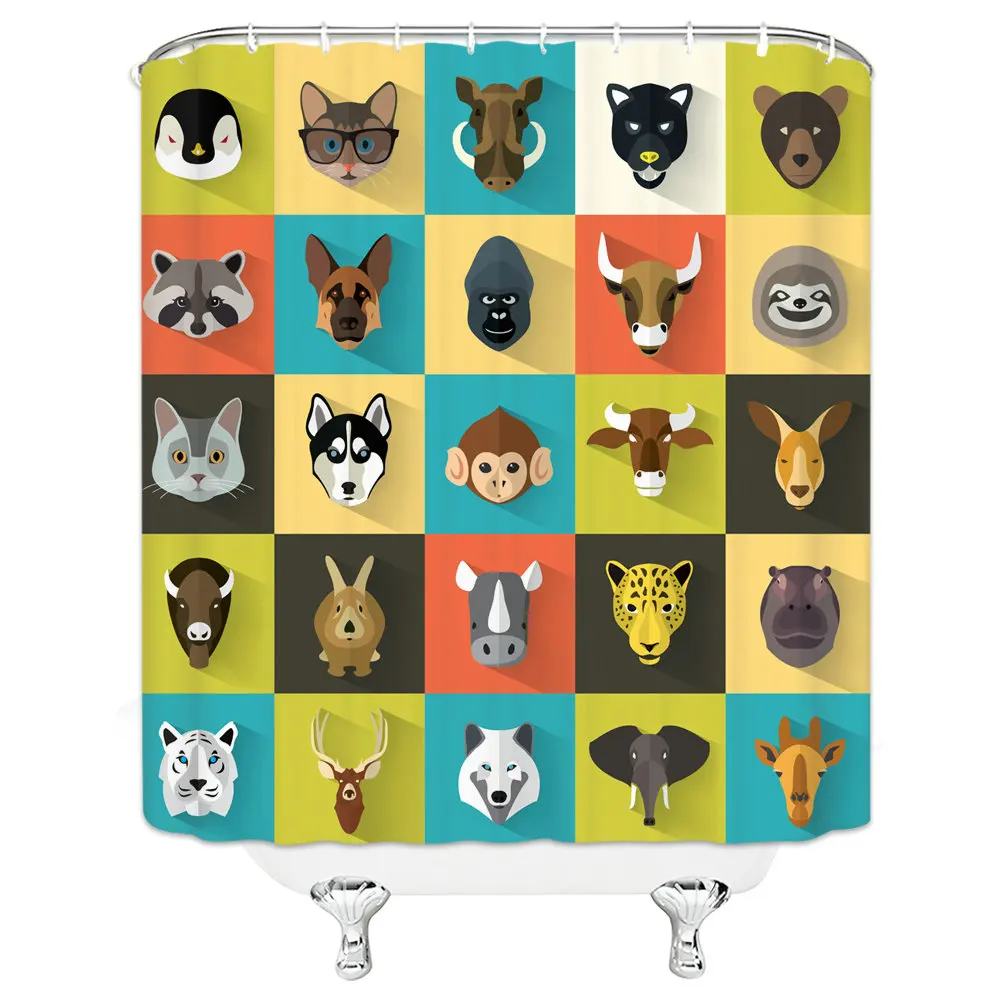 Занавеска для душа в ванную комнату с изображением милой собаки|Шторы душа| |