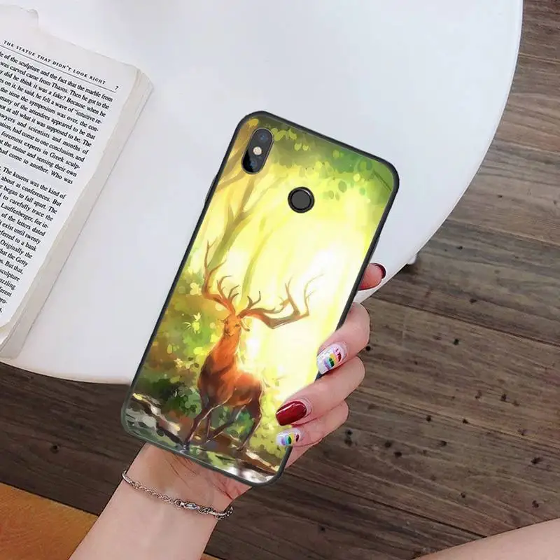 

Deer Cute Elk cartoon animal Phone Case For Xiaomi Redmi note 7 8 9 t k30 max3 9 s 10 pro lite