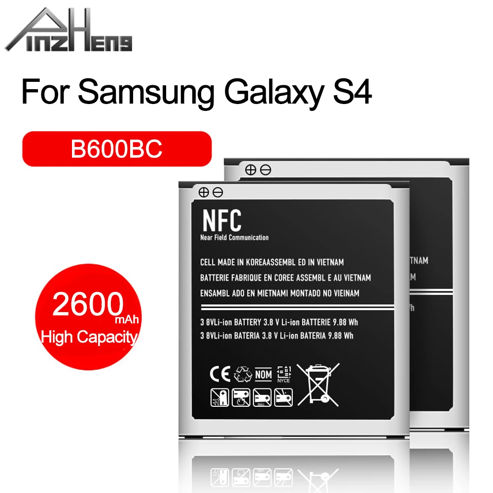 

Аккумулятор PINZHENG B600BE 100% 2600 мА · ч, для Samsung Galaxy S4, I9500, I9502, I9505, I9508, мобильный телефон