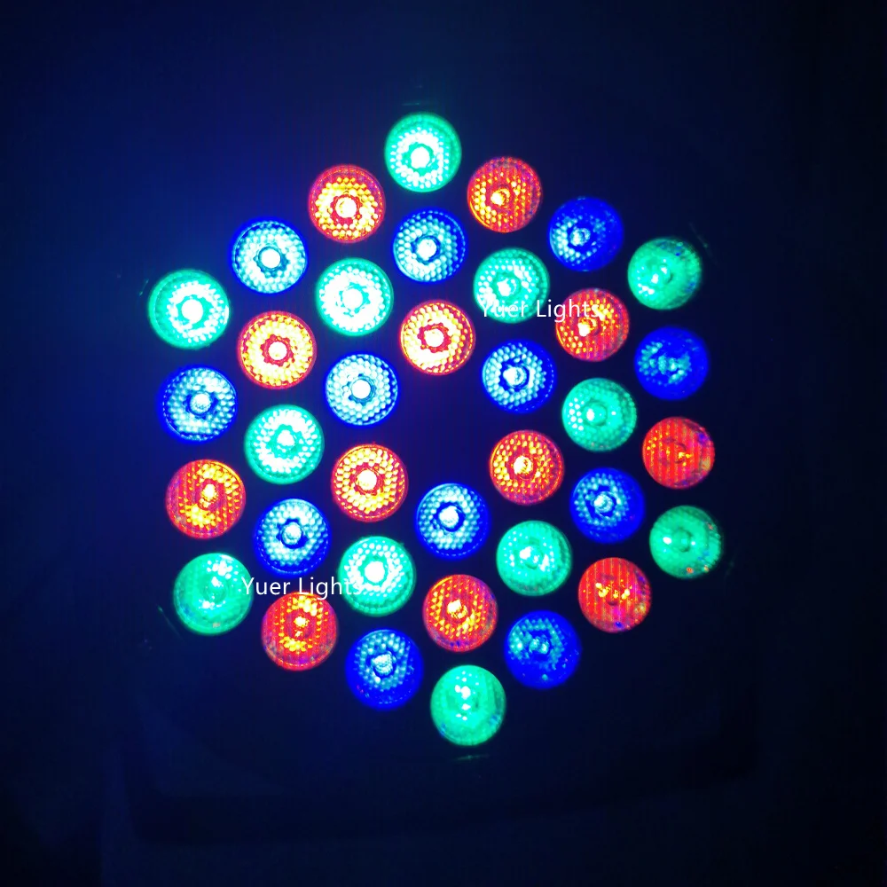 1 шт./лот светодиодный Par огни 36X 3W RGB светодиодный сценический свет DMX512 Par огни подходят для дискотеки DJ проектор машины вечерние украшения для дома