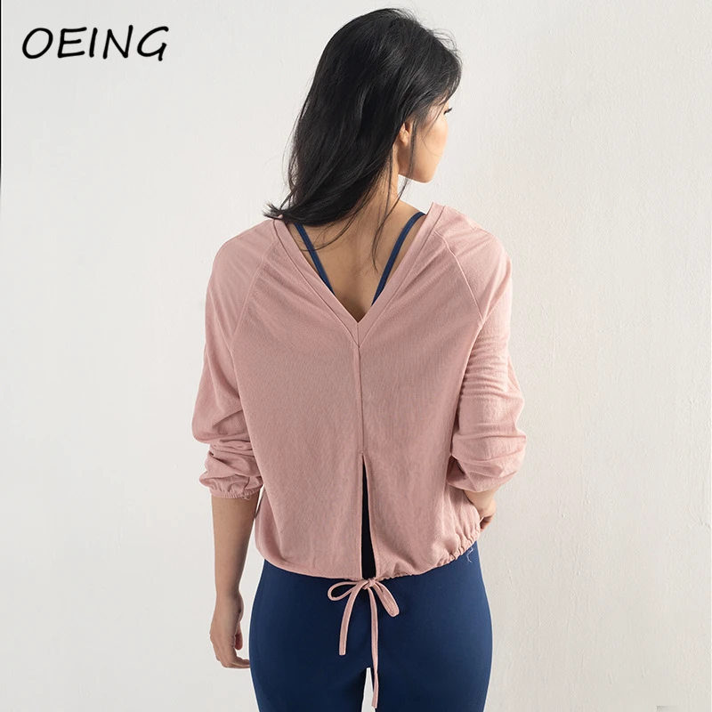 

Exercise Breathalbe Women Yoga Tops Modal Loose Workout Clothing Fitness Shirts