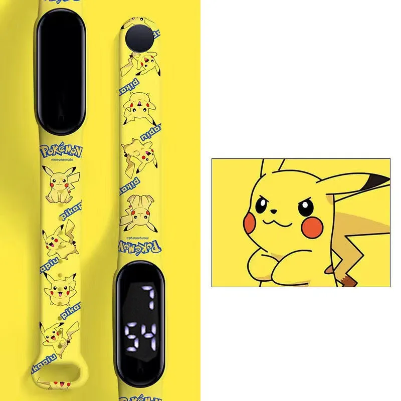 Новинка светодиодные электронные часы Pokemon Pikachu с анимационным рисунком цифровой