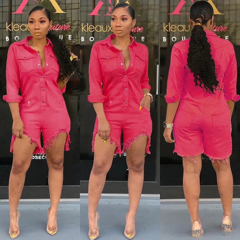 

Fashion Sexy Jeans Women's Slim Casual Jumpsuit