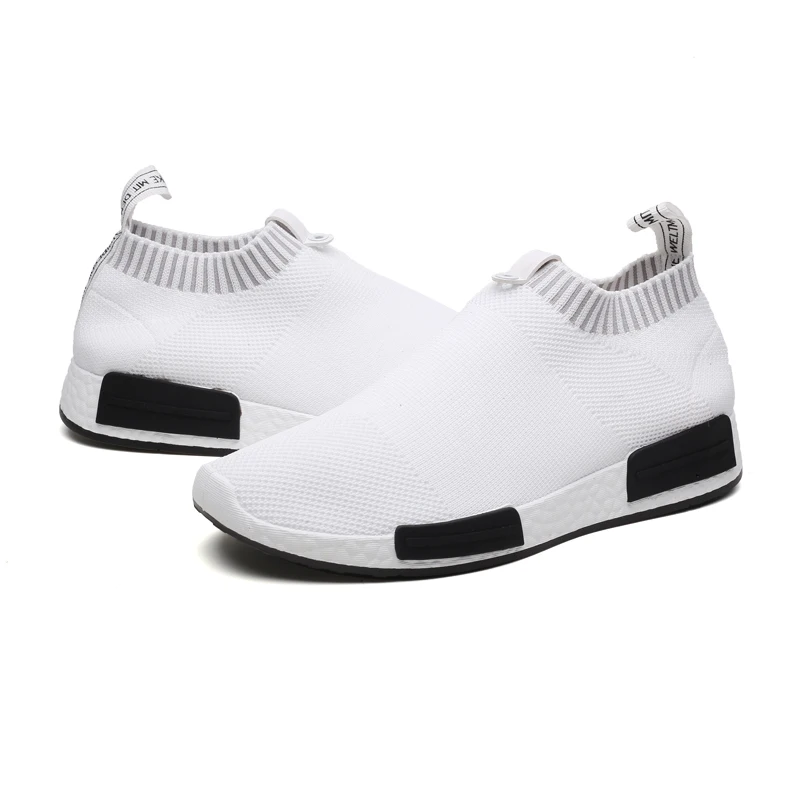 Кроссовки-носки мужские сетчатые повседневные легкие кеды без шнуровки дышащие