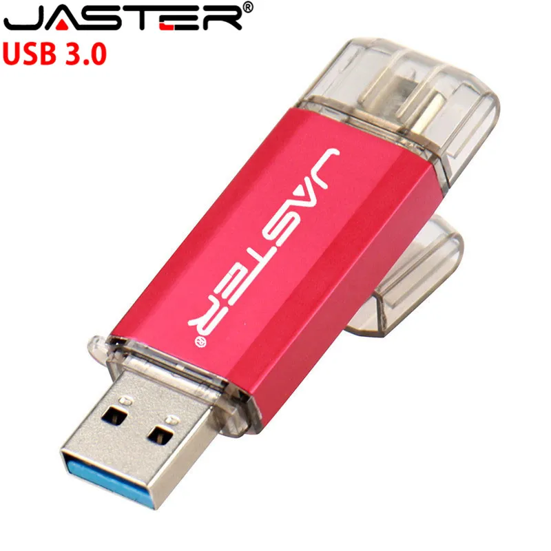 JASTER USB 3 0 Type C OTG флэш накопитель U диск Pendrive для мобильных телефонов/ПК 128 Гб 64 ГБ 32 16