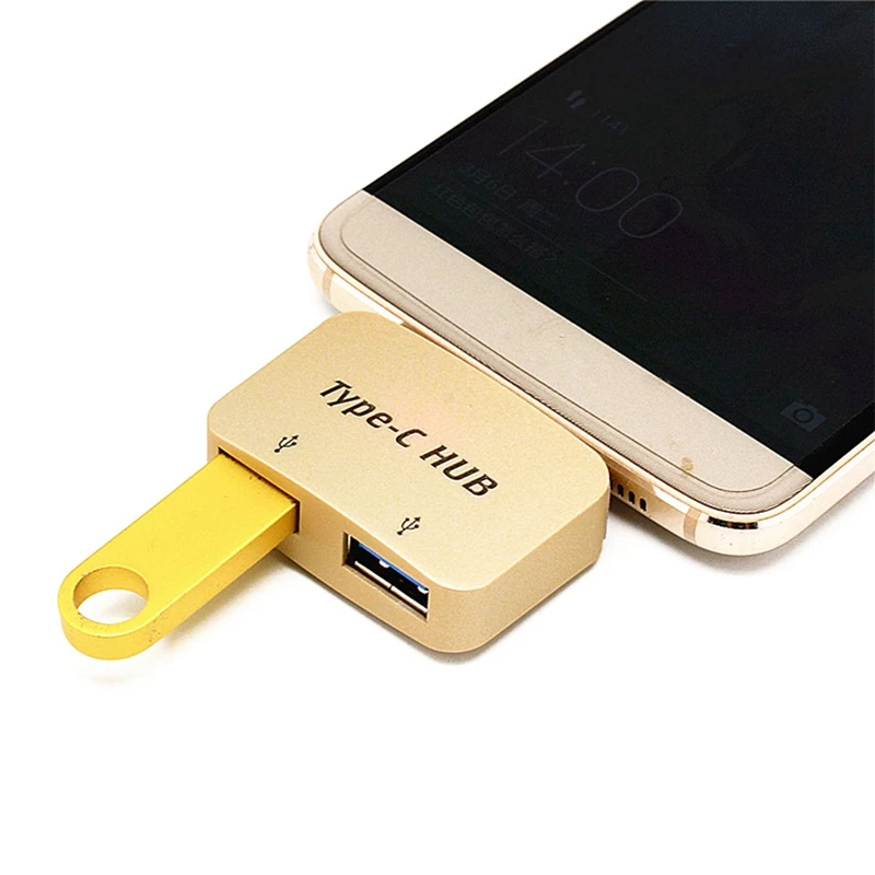USB концентратор с Type c на 2 порта 0 для подключения мыши клавиатуры расширитель