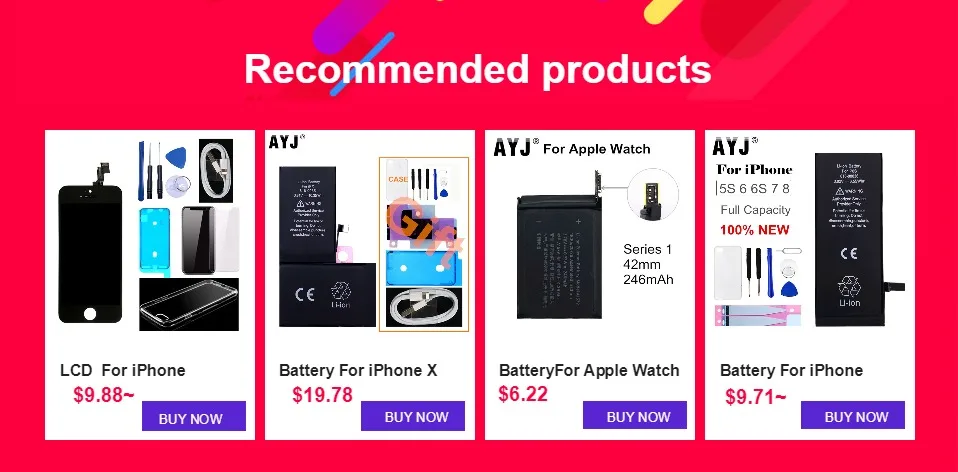 AYJ AAAAA TI качество для iPhone 6, 6 S, 7, 8 Plus, 7 Plus, 8 Plus, батарея повышенной емкости, сменная батарея, кобальт, Новая батарея