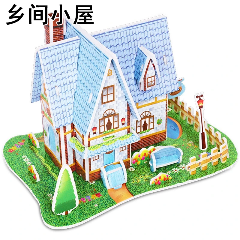 ZMP102-02 Бумажный Домик Diy Креативные 3d Пазлы замок Сборная модель мультяшный домик бумажная игрушка для взрослых детей обучающая детская головоломка - Цвет: ZMP102-02