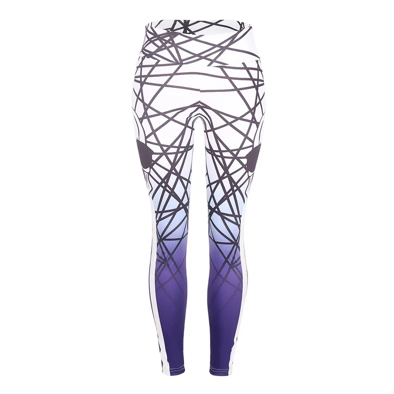

Skulll print high waist purple summer yoga pants Women plus size sexy leggings Fitness gym workout seamless tights trousers