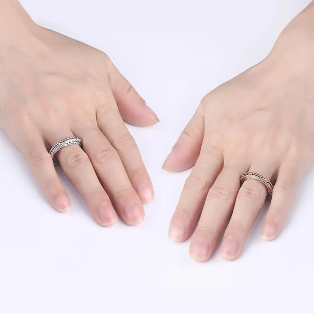 

Women Men Vintage Turn Over Universe Ball Shape Finger Ring Couple Jewelry Gift