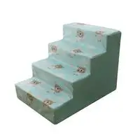 Blue bear 4 layers Удобная лестница для собак, губка, лестница, легко удаляемая, моющиеся шаги для лазания домашних животных, маленькая собака, кошка, скалолазание, диван или кровать - Цвет: Blue bear 4 layers