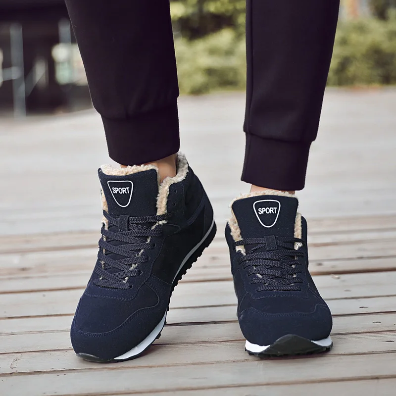 Мужские зимние ботинки теплые мужские ботильоны Рабочая обувь качественные