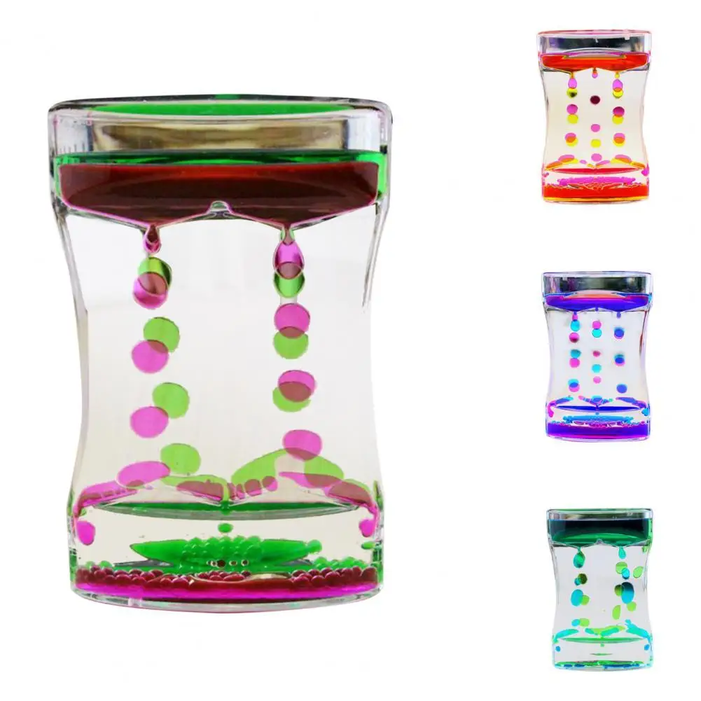

Floating Color Oil Liquid Bubbler Motion Timer Hour Glass Fun Classic Sensory Toys Hourglasses Home Tableware Decor Gift