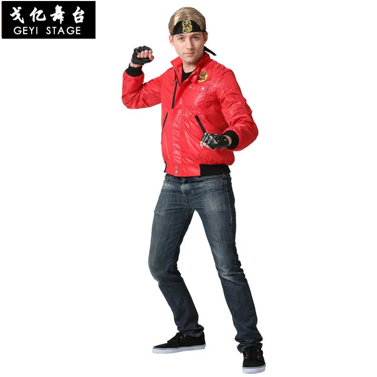 

COSPLAY luxury men's karate jacket Halloween costume red jacket stage performance costume male COSPLAY performance costume