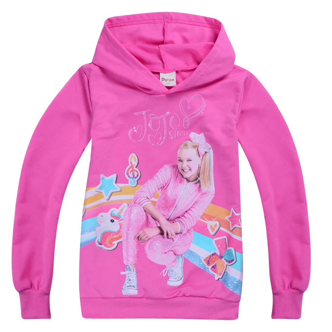 От 4 до 12 лет с героями мультфильмов JOJO Siwa толстовки капюшоном сезон весна осень