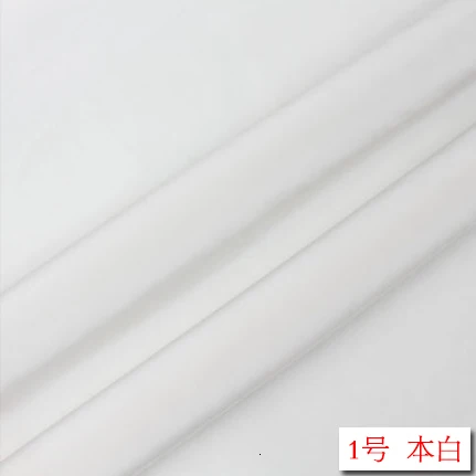 white 50 см/лот сплошной цвет натуральный шелк тканевый креп De Chine натуральный шелк обе ширина 140 см 24 цвета s - Color: white