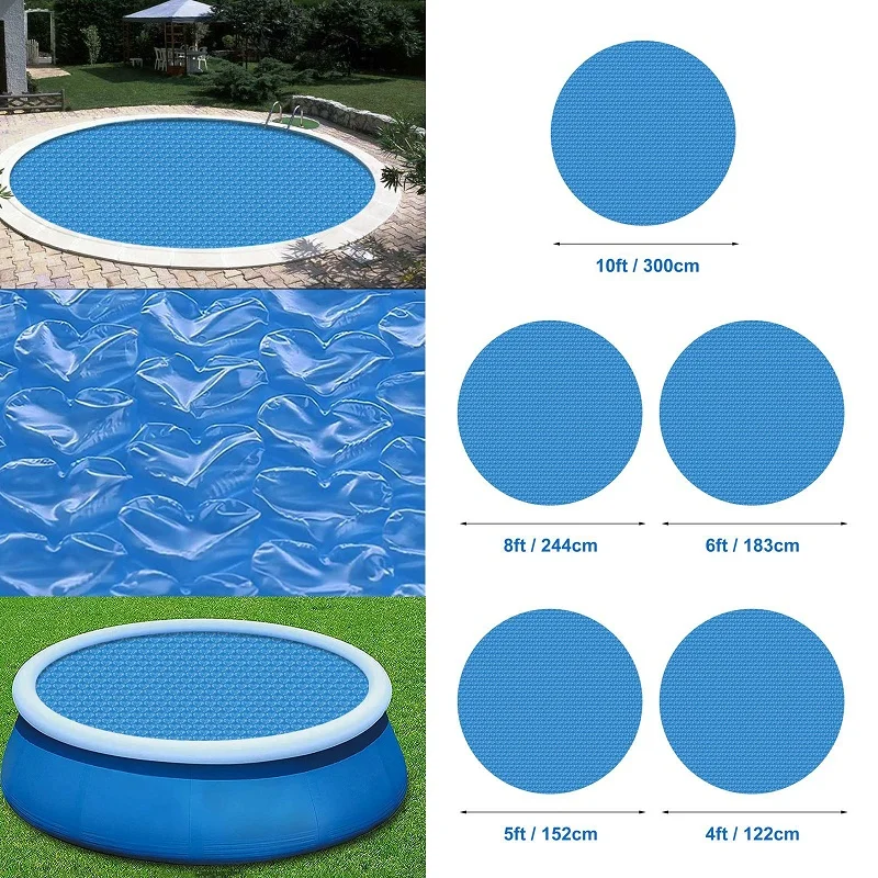 

Swimming Pool Mat Insulation Film to Prevent Dust and Rain Above Ground Outdoor Water Tank for Family Hot Summer Size Round