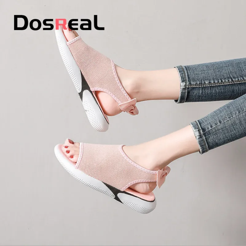 Dosreal Женские летние сандалии новая коллекция Дышащая обувь для пляжа Летние