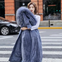 2022 cotton thicken warm winter jacket coat women casual long parkas winter fur lining hooded parka mujer coats