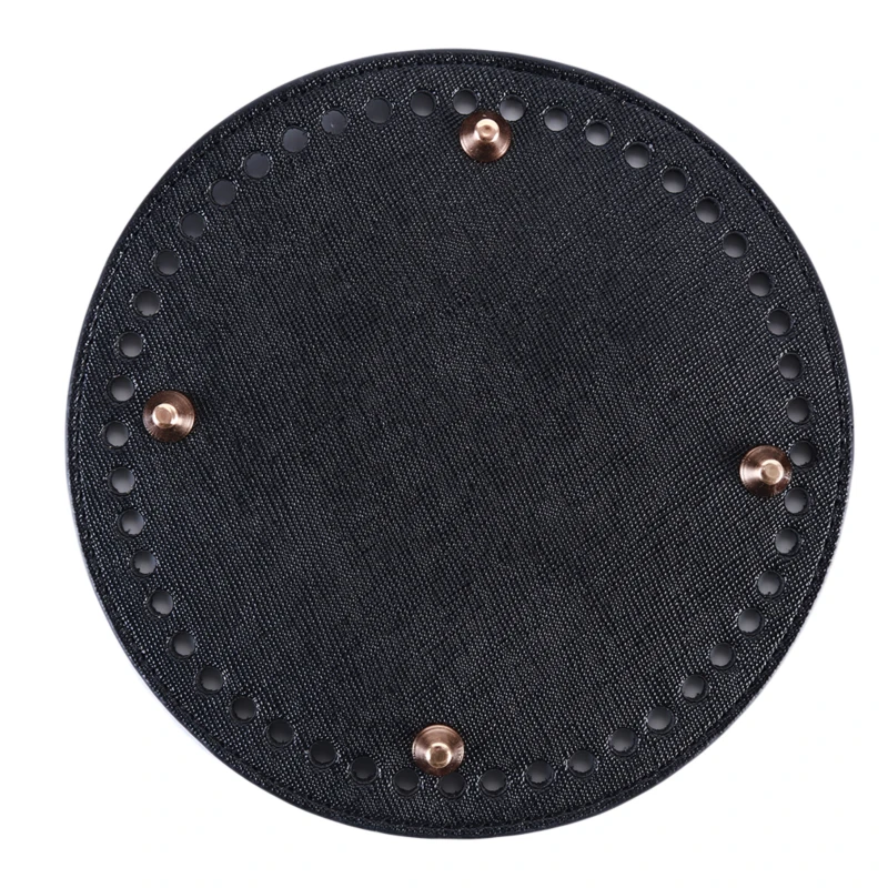 

New DIY Shoulder Crossbody Bags Accessories Round Leather Bottom With Holes Rivet For Knitting Bag Handbag