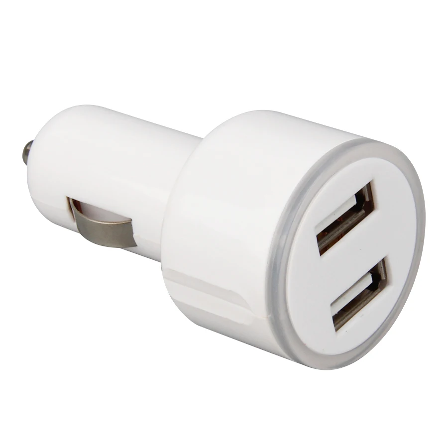 Автомобильный Универсальный Переходник 12 В 24 до 5 2A 2 порта USB для зарядки в машине