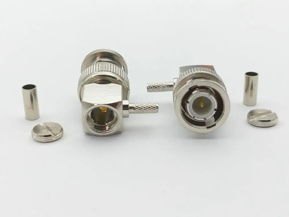 20 шт RF BNC обжимные разъемы штекер правый угол для RG316 RG174 LMR100|bnc crimp connector|bnc crimpbnc male
